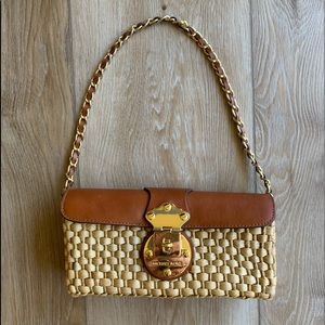 Gorgeous Michael Kors Leather/Wicker Bag